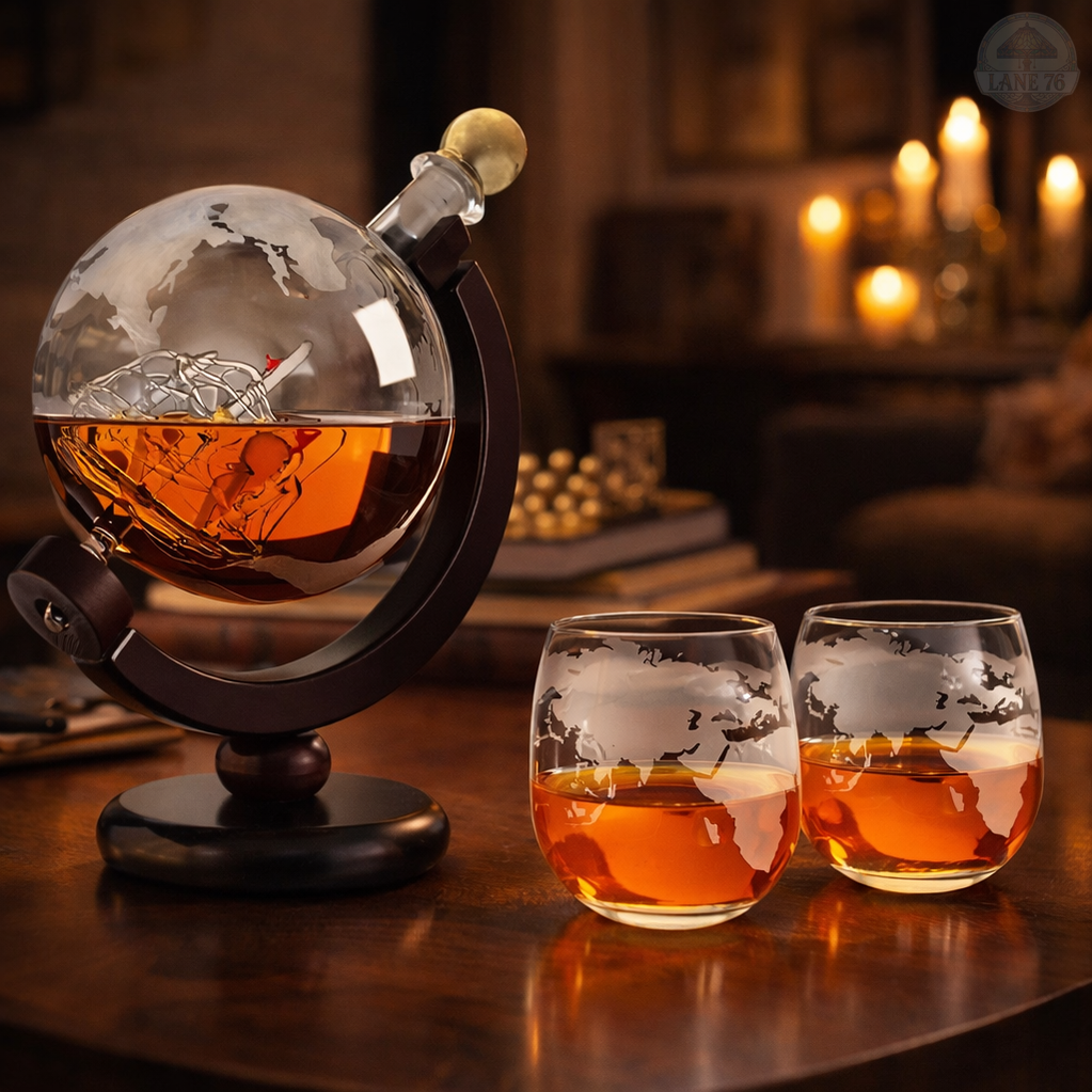 Decantador de Whiskey - Edición Mapa del Mundo