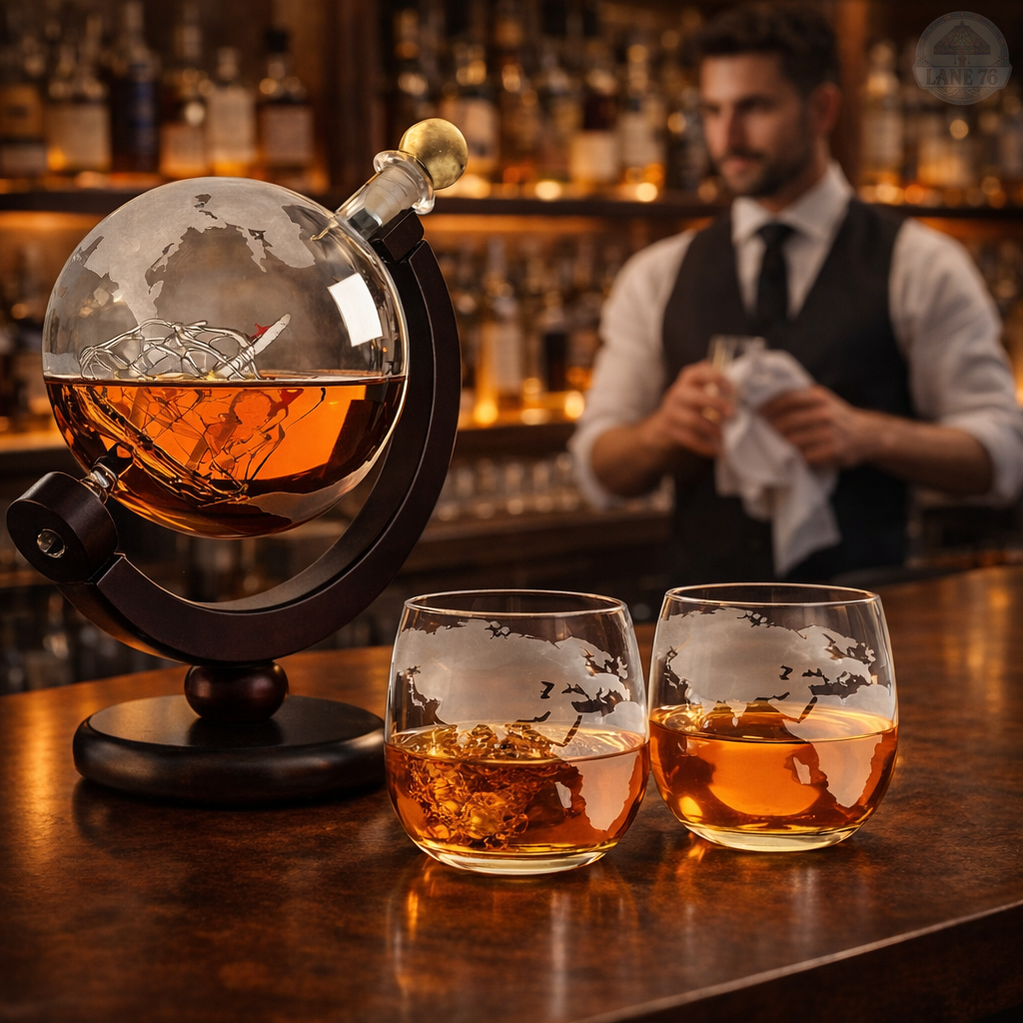Decantador de Whiskey - Edición Mapa del Mundo